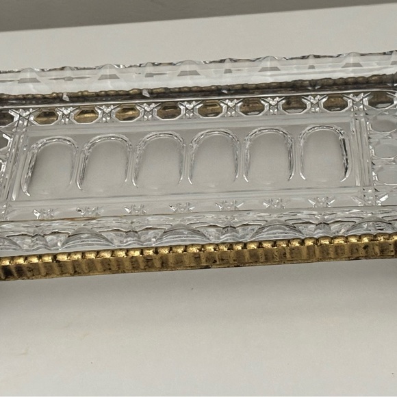 Vintage monarch crystal lead glass tray - Picture 13 of 13